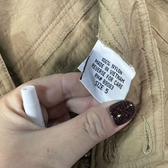 lei Authentic Scout Nylon Cargo Khaki pants Women's Size 5 low rise y2k coquette - Picture 7 of 8